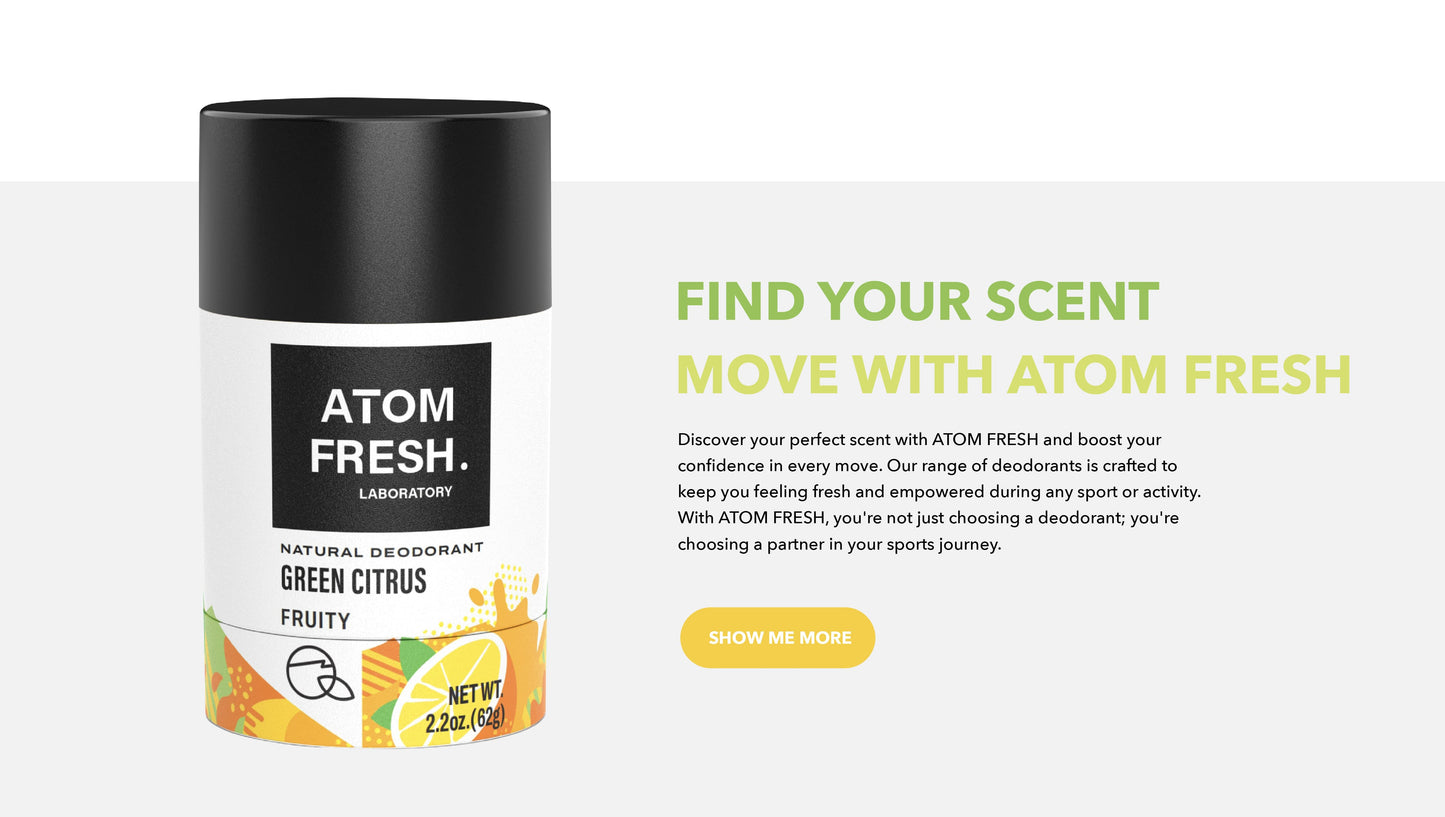 Atom Fresh | Gentle & Effective Natural Deo