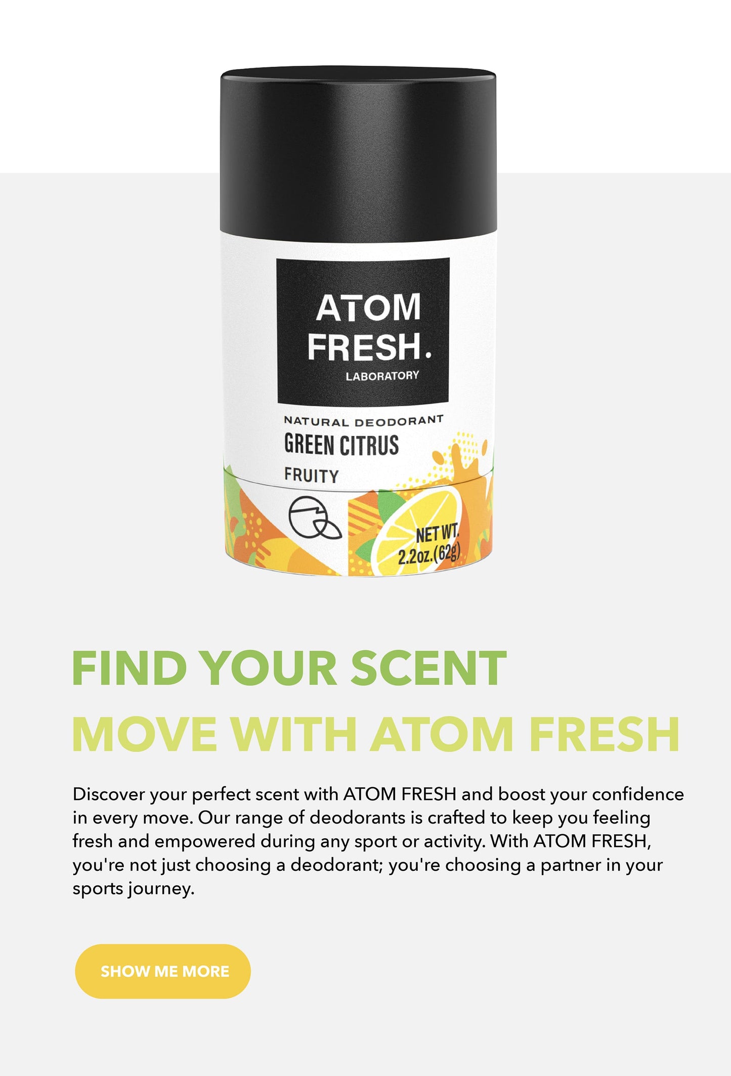 Atom Fresh | Gentle & Effective Natural Deo